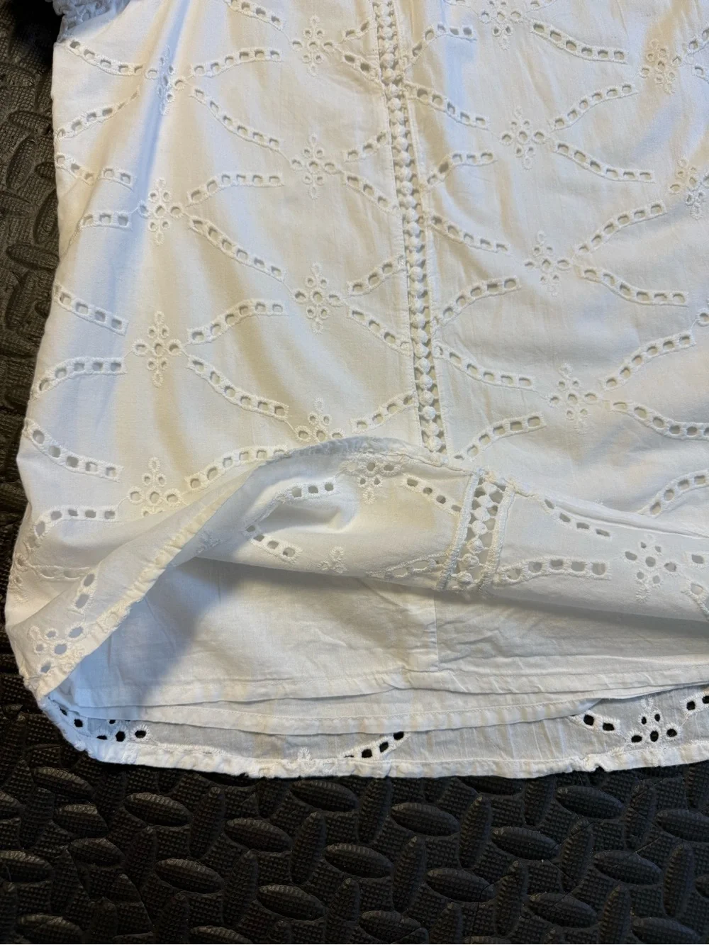 Lane Bryant White Cotton Eyelet Blouse Plus Size 20